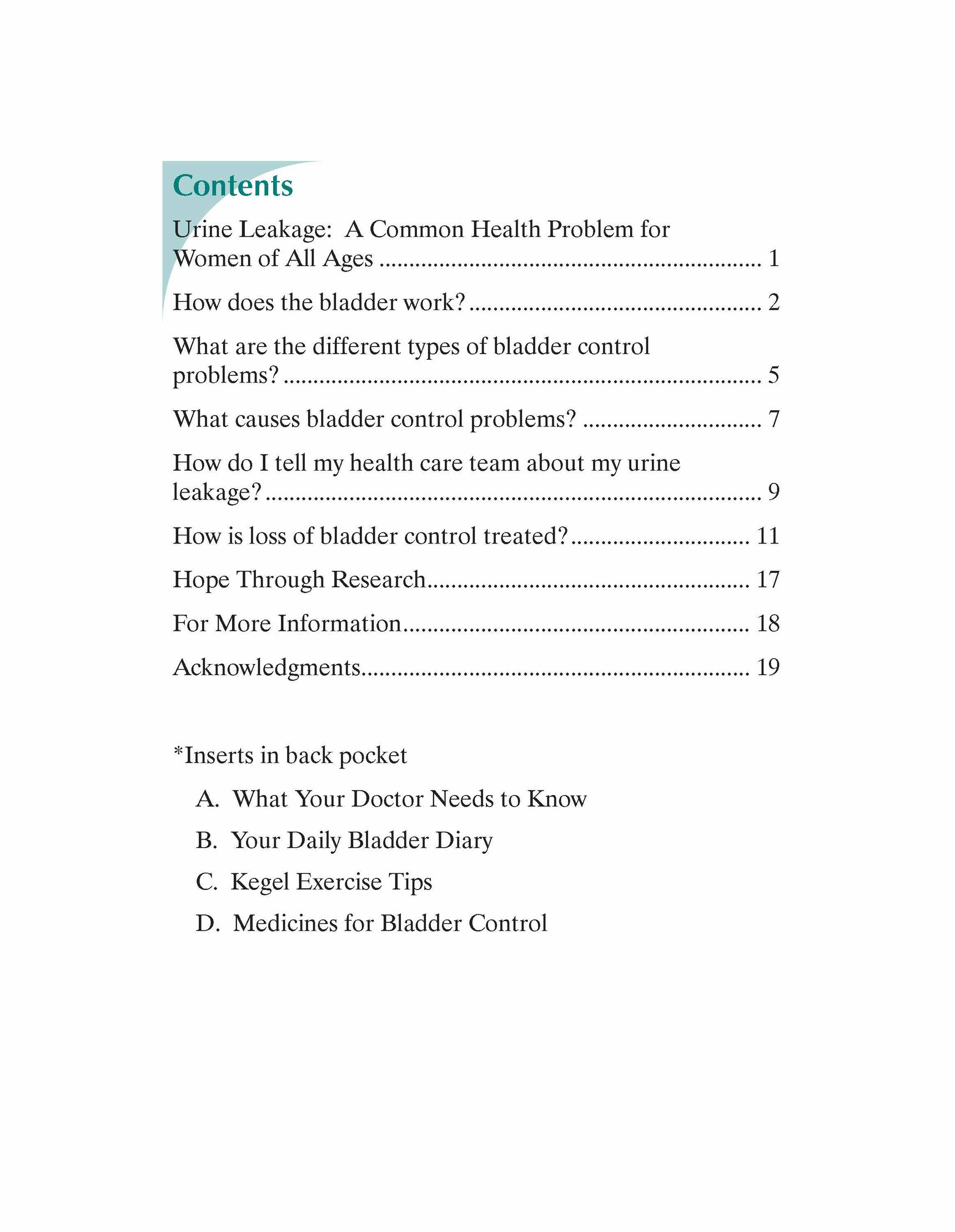 Bladder Control for Women